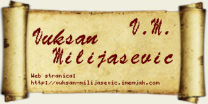 Vuksan Milijašević vizit kartica